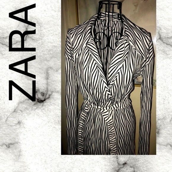ZARA BLACK,WHITE WRAP DRESS~CUT OUT BACK~BELT~XS - Picture 5 of 6